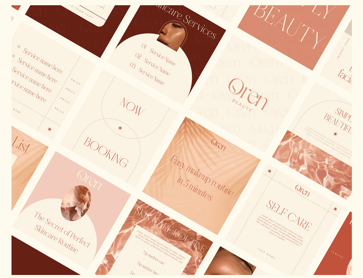 一套非常簡約的化妝品品牌設計 一套非常簡約的化妝品品牌設計