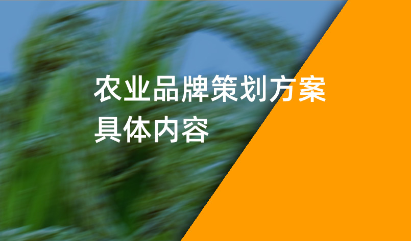 農業品牌策劃方案具體內容