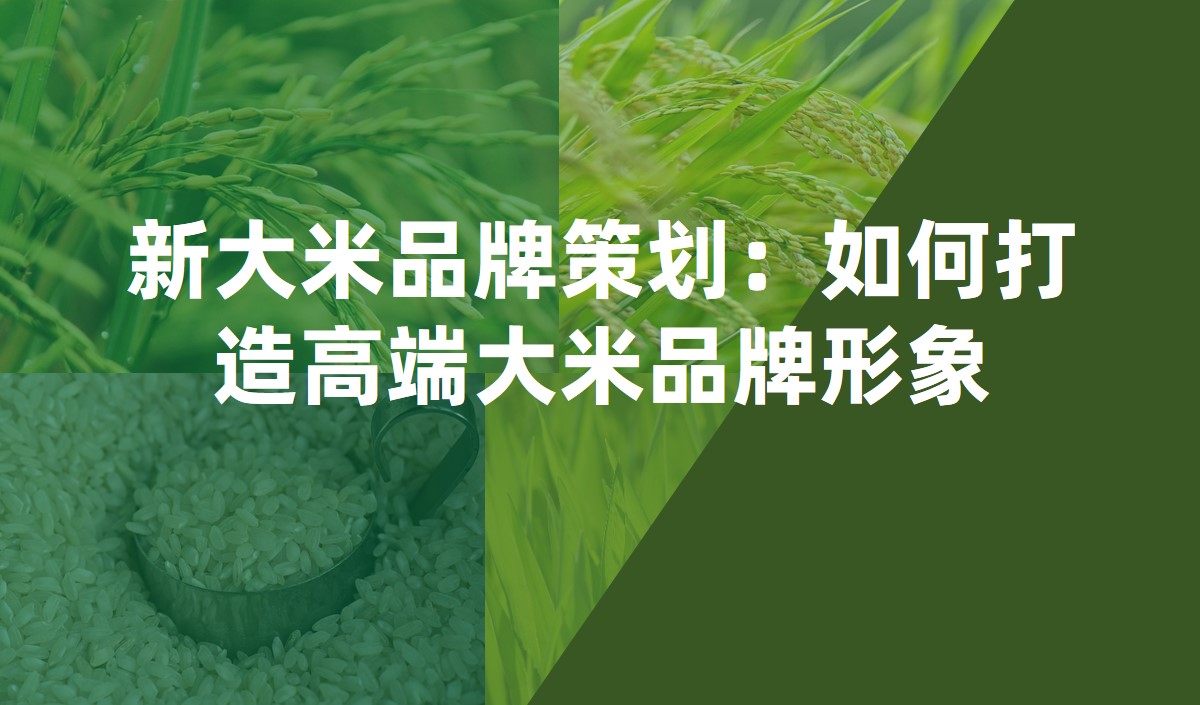 新大米品牌策劃:如何打造高端大米品牌形象